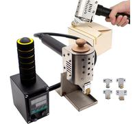 Dispensador portátil de pegamento termofusible con pantalla digital, temperatura regulable de 50 a 220 °C, bidones opcionales de 50 ml o 150 ml, con rodillos de pegamento de 4 tamaños.(50ml)