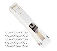 Dispensador portátil para clips de papel y sujetapapeles,Clip reutilizable para encuadernar documentos,Grapadora portátil para oficina | para Scrapbooking Trabajo Escuela Instituto Universidad