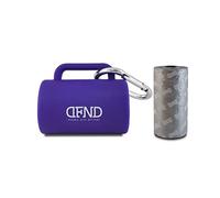 Dispensador silicona bolsas caca perros, Portabolsas Excrementos Perros, Soporte Bolsa de Basura Cacas para Mascotas, Accesorios bolsas higiénicas para Paseos, 1 Rollo Bolsas incluido. (morado)