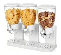 Dispensador Triple de Cereales para Encimera, Paquete de 3 Recipientes Grandes de 2 L con 3 Recipientes, Almacenamiento Hermético, Dispensador de Granos Libre de BPA, Dispensador Comercial de Alimento