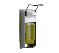 Dispensador universal, 0,5 l, fijación mural CWS, con palanca de acero inoxidable