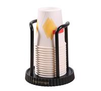 Dispensador Vasos (13x11,5x9cm) - Portavasos Ahorra Espacio | Organizador Estilo Madera Encimera | Multifuncional, para Tazas Café Té, Cocina Baño Hogar Oficina