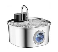 Dispensadores de Agua para Mascotas, Fuente Auto Inalámbrica del Gato Alimentador Agua Animal Doméstico Acero Inoxidable 3.2L