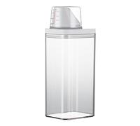 Dispensadores de detergente para ropa, botella de detergente recargable con tapa, contenedor transparente, organizador transparente, botellas de detergente vacías a prueba de fugas, caja de líquido
