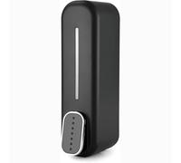 Dispensadores de escritorio Dispensador de jabón manual, dispensador de jabón de manos, montado en la pared, champú, gel líquido, contenedor for baño, cocina, restaurante, 300 ml(Noir,1 pcs)