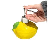 Dispensadores de jabón de manos, recipiente líquido de cerámica con forma de limón, dispensador de jabón de manos recargable, para hombres, mujeres, amigos, baño, cocina, hogar, interior, viajes