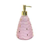 Dispensadores de jabón para encimeras Jabón líquido Botellas vacías Cuidado de la Piel Champú baño navideño Prensa temática navideña Artículos de baño(Pink)