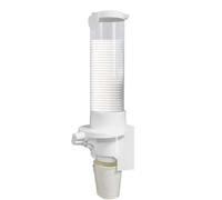 Dispenser per bicchieri di carta - Dispenser per bicchieri | Dispensr per tazze a pulsante | Portabicchieri montabile su piastra incollata o avvitata | Il dispositivo di rimozione automatico della ta