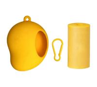 Dispenser Per Sacchetti Rifiuti Domestici- Organizer Per Vasino In Silicone A Forma Di Mango | Dispenser Per Sacchetti Per Cani Con Moschettone | Per Interni Esterni Appartamenti C