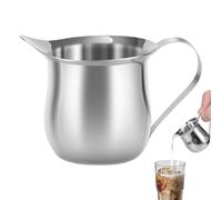 Dispensing Jug With Handle - Stainless Steel, 2.05x2.48x1.57in Creamer Pitcher | Pour Spout Milk Jug Dishwasher Safe, Household Creamer Holder For Coffee, Milk, Sauce, Condiment