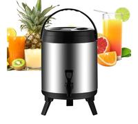 Dispersador de bebidas - dispensador de bebidas con grifo y trípode plegable | Refrigeración por agua aislada portátil | Durablle Iced Beverage Jug para al aire libre, excursiones