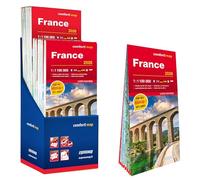 Display 11+1 × France 2026 1/1.100.000 (carte grand format laminée) (Carte Laminée Routière et Tour)