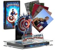 Display Capitán América (1990) Expositor Steelbook Versión 2 Fondo Estelar + Blu Ray