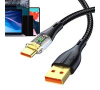 Display cavo USB C, cavo di ricarica rapida di tipo C, 120w Stable Fast Clear Charger Cord Type C, per computer, connettore telefono per campeggio, lavoro, scuola, business, uso quotidiano