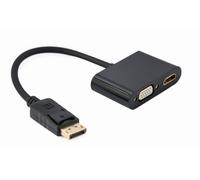 gembird Display Port Macho A HDMI Hembra + Cable Adaptador VGA Hembra Negro