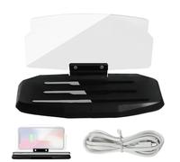 Display Head Up Auto - Proyector HUD universal para conducción segura | Ángulo ajustable soporte con carga inalámbrica portátil para vehículo camión coche