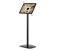 DISPLAY SALES - Soporte Informativo Negro DIN A4 (210x297 mm) con Esquinas Redondeadas | Atril Publicitario de Pie con Marco Clic-Clac | Puesto de Información Vertical u Horizontal