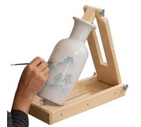 Display Stand, Wooden Holder, Rotating Base, Art Support for Rooms
