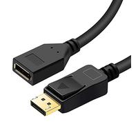 Displayport 1.2 Cable de extensión 2K/144Hz 4K/60Hz, BolAAzuL Displayport macho a hembra Cable 0,5 m/1,6 pies no compatible con el índice de válvulas Oculus Rift s