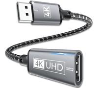 DisplayPort a HDMI,Adaptador displayport a HDMI 4K Adapter Trenzado DP a hdmi unidireccional Macho a Hembra Compatible con computadoras,Lenovo,DELL,HP,HDTV,Monitor,proyector