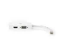 DisplayPort Adapter | Mini DisplayPort Male | DVI-D 24+1-Pin Female / HDMIT Female / VGA Female | Nickel Plated | Switchable | 0.20 m | ABS | ABS | White | Polybag