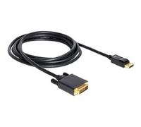 Displayport > DVI 24+1 m/m 3m DVI-D Negro, Cable negro, 3 m, Displayport, DVI-D, Negro, Macho/Macho