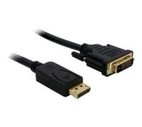 Displayport > DVI 24+1 St/St 2m DVI-D, Adaptador negro, 2 m, Displayport, DVI-D, Macho/Macho