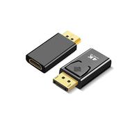 DisplayPort to HDMI Adapter, DP Male to HDMI Female, 4K 60Hz Adapter, Plug-and-Play Audio and Video - Black