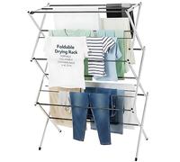 Displays by Jack Tendedero portátil Plegable para Ropa, tendedero retráctil para Ropa, lencería, Toallas, Ropa de Cama, lavandería, apartamento, Acabado Cromado de Metal