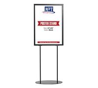 DisplaysMarket - Tablero ovalado de 24 pulgadas de ancho x 36 pulgadas de alto, tamaño póster, aluminio, color negro y plateado, doble cara (negro)