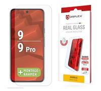 Displex Cristal blindado 2D/Clear (10H) para Google Pixel 9, Pixel 9 Pro, marco de montaje ecológico, vidrio templado, protector de pantalla resistente a los arañazos, apto para fundas