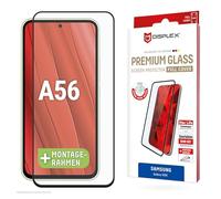Displex Protector de pantalla premium (Full Cover, 10H) para Samsung Galaxy A56, marco de montaje ecológico, cobertura completa, vidrio templado, protector de pantalla resistente a los arañazos, apto