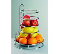 Dispone de pisos - de frutas - diámetro de 27,5 cm, altura 32 cm 18/8 de acero inoxidable pulido con cáscara extraíble de alambre de metal cromado y recipiente de acero inoxidable ideal para bufet
