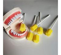 disposable-50 Pièces Sangles à éponge Jetable Brosse Micro Pour Soins Buccodentaires Pour Usage No reutilizable (amarillo)