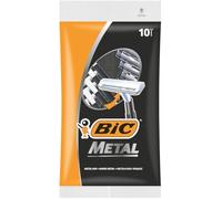 Disposable Metal Razors by BIC - Single-Blade Stainless Steel Shaver for Men * Safe Shaving * 1 Pack of 10-Count. Perfect for Traveling, Gym, or Quick Use - TSA Approved Throwaway Razors.