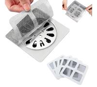 Disposable Shower Drain Hair Catcher, 4x4 Inch Mesh Stickers with Strong Waterproof Adhesive, Clog Prevention for Bathroom, Sink, Tub, and Kitchen Drains, Easy Peel & Stick Design (30pcs)