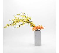 Disposición Floral de Flores de Granada en jarrón de mármol, Seda Flores Falsas de plástico Verde Tallo Artificial para la Boda en el Interior de la Oficina Domicilio decoración de la Oficina Festiva