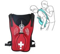 Dispositivo antiasfixia, Chaleco de entrenamiento primeros auxilios Heimlich, apto for niños 5 a 12 años. Material didáctico antiasfixia(Red)