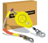 Dispositivo Anticaidas Retráctil, 3-20m Anticaidas Retractil Seguridad Homologado con Gancho Autoblocante, Amarillo Linea de Vida Retractil para Techado y Construcción, Carga:150kg (7m)
