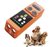 Dispositivo antiladridos con 9 Modos, disuasorio ultrasónico de ladridos de Perro de Alcance de 45 pies, Entrenador de Mano Recargable con Linterna LED para Perros vecinos Orange
