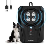 Dispositivo antiladridos de 33 pies, dispositivos disuasivos automáticos de ladridos de perros con 4 altavoces, dispositivo de audio y ultrasónico anti ladridos de perros, dispositivo de control de