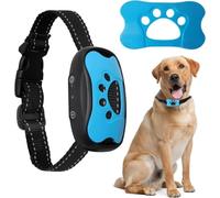 Dispositivo antiladridos for Perros, Recargable por USB, Collar de Entrenamiento ultrasónico con vibración antiladridos, 1 Unidad(Blue)
