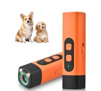 Dispositivo antiladridos para perros, dispositivo de disuasión ultrasónico contra ladridos, 10 m, control de ladridos LED impermeable para interiores y exteriores, recargable por ultrasonidos para