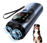 Dispositivo antiladridos para perros, dispositivo ultrasónico antiladridos con 3 transmisores, antiladridos para perros con 2 modos y luz LED, dispositivo de mano de 30 pies de largo para detener los
