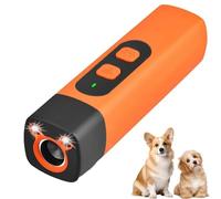 Dispositivo antiladridos para Perros, Repelente ultrasónico 2 en 1 con USB, 3 Modos, Dispositivo disuasorio de ladridos con Pantalla HD y Linterna LED, para Perros pequeños, medianos y Grandes (1pcs)