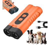 Dispositivo antiladridos para perros, repelente ultrasónico de perros, dispositivo de ultrasonido antiladridos, dispositivo ultrasónico antiladridos con 3 frecuencias ajustables, linterna LED, parada