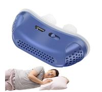 Dispositivo antironquidos portátil para hombres y mujeres, solución de silicona ajustable, diseño fácil de limpiar, mejora la respiración y reduce la apnea del sueño (azul)