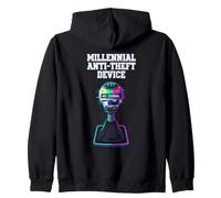 Dispositivo antirrobo Millennial Manual Stick Shift Glitch Sudadera con Capucha