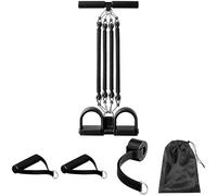 Dispositivo auxiliar para sentarse, bandas de tracción de pedal de resistencia ajustable de 100 libras con asas, expansor de pecho, rodillo, bolsa de almacenamiento, equipo de entrenamiento