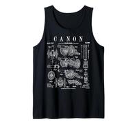 Dispositivo balístico Antiguo Medieval de Canon, Divertido diseño Vintage Camiseta sin Mangas